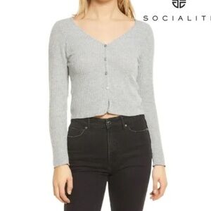 Socialite long sleeve ribbed button down